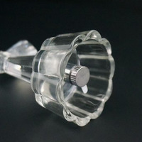 Base de Cristal Redonda con Luz LED Recargable por USB de 7 Colores, Base de Cristal para Esferas de Cristal, Luz Nocturna, Base de Cristal con Luz LED para Exhibición