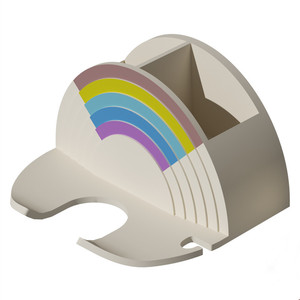 Support mural d'angle pour sèche-cheveux de salle de bain Shangnaisi avec design arc-en-ciel, capacité de charge durable de 10 kg - Product Image 2