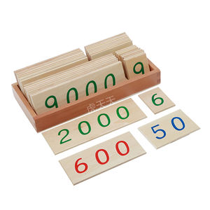 Giocattoli <span class=keywords><strong>Montessori</strong></span> di alta qualità giocattoli educativi in legno di <span class=keywords><strong>Montessori</strong></span> piccolo numero di legno carte con scatola - Product Image 4