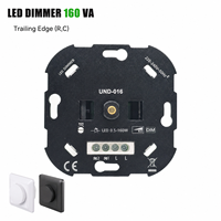 Lampes LED à options personnalisables 1-160W avec variateur d'intensité, interrupteurs rotatifs marche/arrêt à coupure de phase descendante pour LED