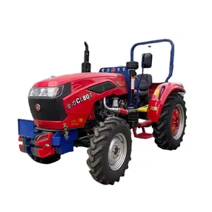 Export to Italy Agricultural Four Wheel Tractor 8+8 Gear 80HP Four Wheel Drive Rotary Tiller