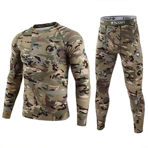 DF ESDY 1 Men Camouflage <b>Compression</b> Base Layer Set Long Sleeve Shirt Pants Breathable Spandex Thermal <b>Underwear</b> Sports Training - Product Image 4