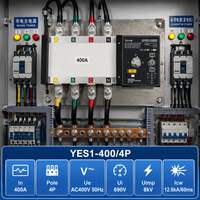 Commutateur de transfert automatique YUYE 400A 4P AC400V ATS, commutateur de commutation double alimentation pour groupe électrogène, boîte de distribution CE CCC OEM ODM