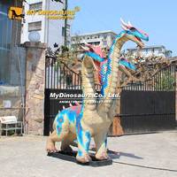 Statue de dragon à trois têtes animatronique My Dino FAW003 pour décoration extérieure