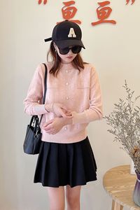 Traitement en gros cardigan en maille à col rond personnalisé petit vêtement d'extérieur parfumé bouton <span class=keywords><strong>de</strong></span> perle haut <span class=keywords><strong>de</strong></span> pull à la mode - Product Image 6