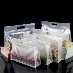 Matte Edible Transparent OPP Packaging Bag Candy Flat Bottom Stand Up Pouch For Snack Food Packing Ziplock Bags