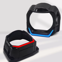 3 pouces Décoration Couverture Lampes moto Phare jour POUR BMW Kit de mise à niveau Conception spéciale Projecteur LED Lentille en forme de DRL bleu