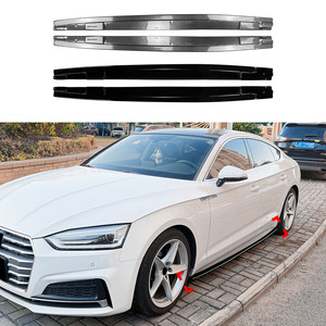 Audi A5 S5 F5 Side Skirts Piano Black Carbon Fiber Texture ABS Body Kit 17-20 Four Door Sportback - Product Image 1