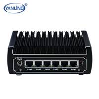 Mini PC Fanless MSATA 6 Gigabit RJ45 LAN à Prix Usine pour Serveur Pare-feu et VPN
