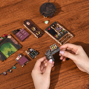 Inserto para Estantería Rincón de Lectura 3D DIY - Decoración de Estantería <span class=keywords><strong>en</strong></span> Miniatura Mágica, Kit de Rompecabezas de <span class=keywords><strong>Madera</strong></span> para el Hogar y Regalo - Product Image 4