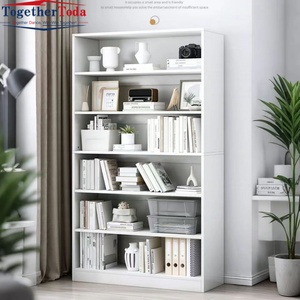 Meuble de rangement moderne en métal à étagères ouvertes, écologique et durable, pour dossiers et magazines, avec étagères réglables, idéal pour chambre et école - Product Image 5