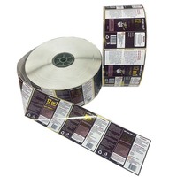 Cetak Stiker Kertas Perekat Tahan Lama Kustom dengan Cetak Emas untuk Label Botol Sampo