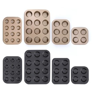 Muffin Pans 4 6 12 Hole Non-Stick Carbon Steel Baking Mold Cake Pan For DIY Baking - Product Image 1