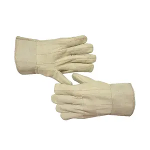 Dots Cotton Gloves Two/Three -Layer Cotton Hot Mill Double Palm Cotton/Polyester Gloves Luvas Guantes With Cut Puncture And Heat Protection