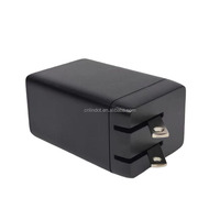 Pengisi Daya Cepat Universal 65W PD 3.0 SCP Perlindungan OTP 2 Port USB-C 1 Port USB-A Colokan Dinding Lipat US EU UK 3-Pin Travel