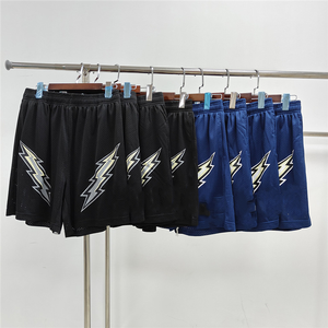 Celana Pendek Olahraga Pria <span class=keywords><strong>EE</strong></span> Kasual Cepat Kering Berbahan Mesh dengan Pinggang Elastis Motif Cetak Digital Hot Shorts Bahan Worsted - Product Image 1