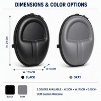 Estuche Rígido Personalizado de Cuero PU para Auriculares Inalámbricos, Bolsa de Almacenamiento Protectora Impermeable para Viajes, Nueva, OEM, Venta al Por Mayor