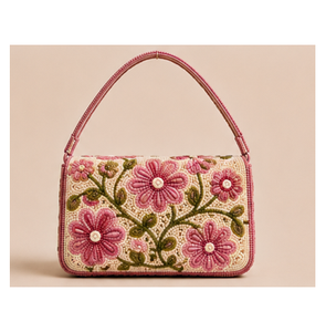 Handmade <b>Beaded</b> ZIP Closure Women's Fashion <b>Handbag</b> for Party Wedding Celebration and Everyday Use - Product Image 4