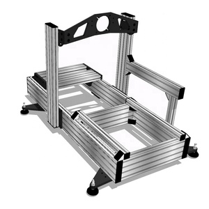 Simulateur profil aluminium volant personnalisé Cockpit simulateur de jeu de conduite superbe Cockpit avec vraie chaise course - Product Image 4