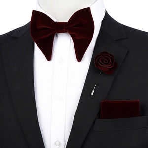 Người Đàn Ông Của Wedding Party Có Thể Điều Chỉnh Rắn Bowties Bán Buôn Thời Trang Nhung <span class=keywords><strong>Bow</strong></span> Quan hệ <span class=keywords><strong>Set</strong></span> Polyester Chất Liệu Cho Các Sự Kiện Chính Thức - Product Image 2
