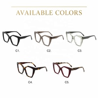Lunettes YMA8550 en acétate œil de chat géométrique, verres TAC polarisés plats UV400, bord cranté, 5 couleurs, unisexe