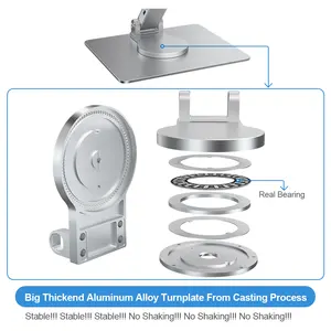 Nhôm Kim Loại Thép Cơ Sở De Para DJ Bracket Hỗ Trợ Chủ 360 Xoay Xách Tay Gamer Có Thể Gập Lại Có Thể Điều Chỉnh Máy Tính Xách Tay USB Đứng Hub