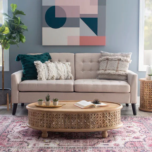 โต๊ะกาแฟโลหะหน้าหินอ่อนแบบปรับเปลี่ยนได้ VIVAAN ART ดีไซน์ยุโรปเรียบง่ายทันสมัย เฟอร์นิเจอร์ห้องนั่งเล่นในร่ม - Product Image 2