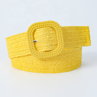 Ceinture de taille polyvalente pour femme, version coréenne, personnalisée, couleur bonbon forêt, boucle carrée, tressée en herbe