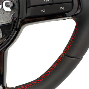 Volante de Cuero Completo con Costuras Rojas Línea R para VW Volkswagen Golf 5 6 7 R MK5 MK6 MK7 MK7.5 <span class=keywords><strong>GTI</strong></span> <span class=keywords><strong>Polo</strong></span> Passat B7 B8 Jetta - Product Image 6