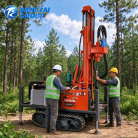 Foreuse hydraulique rotative diesel portable de 160 m pour la construction de puits profonds et l'exploration des eaux souterraines