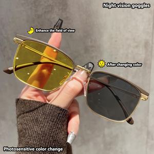 نظارات رؤية ليلية جديدة لعام <span class=keywords><strong>2026</strong></span> بإطار معدني مع تغيير اللون مريحة ومتينة للاستخدام النهاري والليلي - Product Image 1