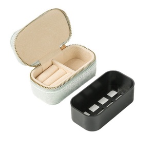 Mini Jewelry Box Private Label Travel Portable Ring <b>Earring</b> Jewelry Velvet Storage Organizer Box Jewelry Storage <b>Case</b> Bag - Product Image 6