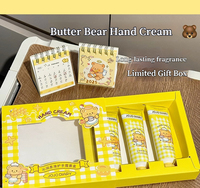Coffret Cadeau Crème Mains JOJO DIARY Butter Bear Vitamine C Hydratante aux Herbes Anti-Dessèchement Automne/Hiver Portable Souvenir pour Tous