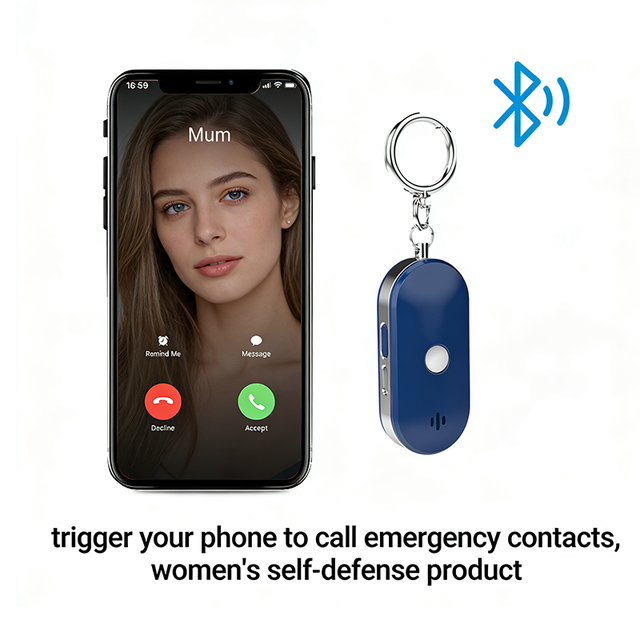 Portable Rechargeable Personal Alarm SOS Emergency Self Defense Safety for Women