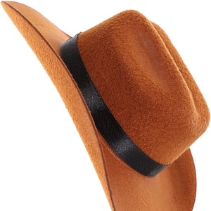 Sombrero Retro Británico de Tela No Tejida para Gatos, Diseño Vaquero Occidental Marrón, para Todas las Estaciones, Marca 1 - Product Image 4