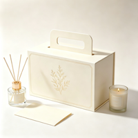 Boîte cadeau en papier avec poignée personnalisée pour emballage cadeau multifonctionnel pour les fêtes
