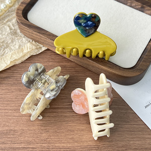 กิ๊บติดผมอะซิเตทสไตล์เกาหลี ดีไซน์ฝรั่งเศส สวยหรู สำหรับผู้หญิง แฟชั่นกิ๊บติดผม ให้ความรู้สึกหรูหรา สง่างาม กิ๊บติดผมหน้าม้า กิ๊บติดผมครึ่งหัว - Product Image 2