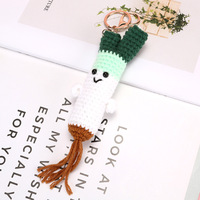 Handgemaakte Gebreide Gehaakte Amigurumi Sleutelhangers Schattige Fruitgroente Sleutelhanger Gehaakte Avocado Wortelhanger Sleutelhanger
