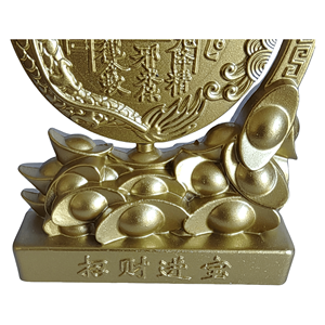 Sculptures en bronze et en alliage de zinc sur mesure Petits ornements de bureau d'afflux quotidien de fantômes de montagne de coulée d'or - Product Image 6