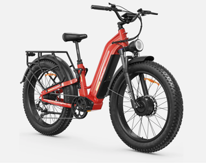 Nueva Bicicleta Eléctrica de Carreras con Doble Motor de 3500W, 200NM, Fibra de Carbono, 8 Velocidades, Pedales Ordinarios, para Adultos, 105 Millas de Autonomía, Suspensión Completa, 26*4'' - Product Image 4