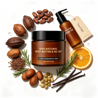Coffret Cadeau Duo Huile et Beurre Corporel Naturels – Soin Hydratant Éclatant pour la Peau – Personnalisable OEM – Sans Cruauté Animale