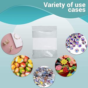 White Block Zipper <b>Bags</b> 8 X 10 4 Mil Thick Plastic Storage <b>Bags</b> For Kitchen Food Container Neatening Storage 1000 Pack - Product Image 2
