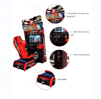 Machine de jeu d'arcade de course automobile Speed River4 à pièces, jeux vidéo de conduite automobile