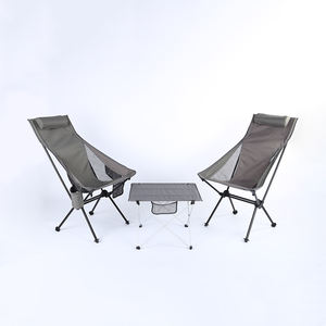Vente chaude Chaise de camping légère et réglable en métal Chaise de lune pliante imperméable portable Design moderne pour l'extérieur - Product Image 1