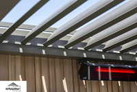 Cadre en aluminium DIY Motorisé Bioclimatique Pergola Kitset Télécommande ECO Friendly UV Protection Sunshading Louvres Powder Rot