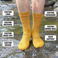 Chaussettes de prière musulmanes imperméables jaune doré Wudhu, respirantes à 3 couches, pour le Moyen-Orient et le quotidien