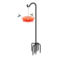 JH Mech OEM Poteau d'alimentation pour oiseaux en acier au carbone noir, robuste, résistant aux intempéries et antirouille, de type piquet de sol
