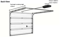 Porte de garage en verre trempé givré sur mesure, design minimaliste transparent, porte pliante industrielle à levage par le haut