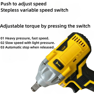 Cờ lê tác động không dây 20V, cấp độ <span class=keywords><strong>DIY</strong></span>, mô-men xoắn cao, không chổi than, kèm pin 3.0Ah, dụng cụ điện dùng cho công việc nặng - Product Image 4