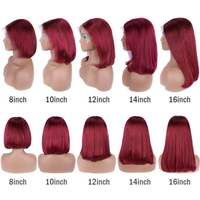 Peluca Bob con Frente de Encaje HD al por Mayor, 100% Cabello Humano Virgen, Cabello Corto Chino Natural, Peluca con Encaje Transparente, Cabello Humano Original